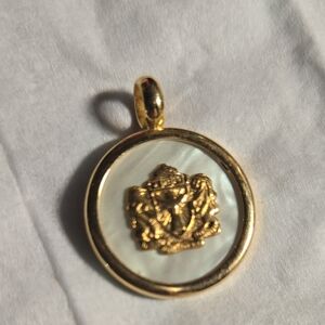 VTG Trinity Broadcasting Network TBN Gold Tone Pendant Charm Crest